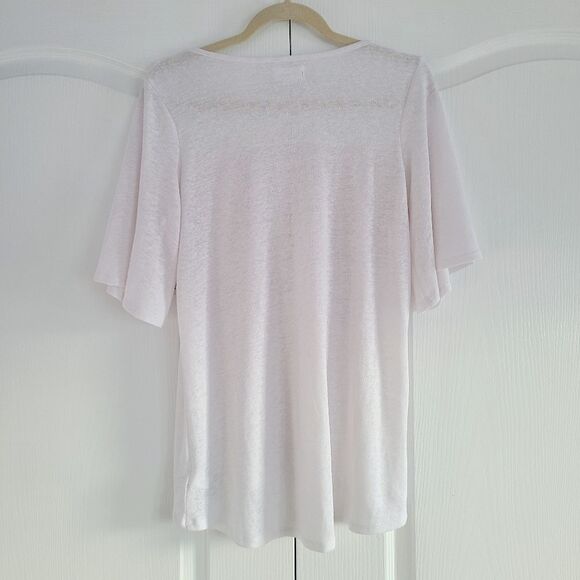 Gap White Lace Linen Blend Tunic Top XS - Picture 9 of 16